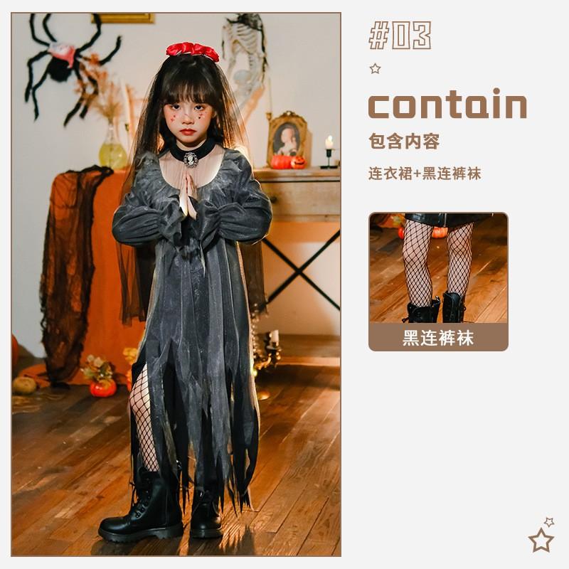 Halloween Vampire Witch Elf Costume Long Dress Girls Women Party Stage Show