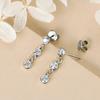 Moissanite Link Stud Earrings for Women 925 Silver Original Certified Wedding Jewelry Round 3mm VVS1 Diamond Drop Earrings