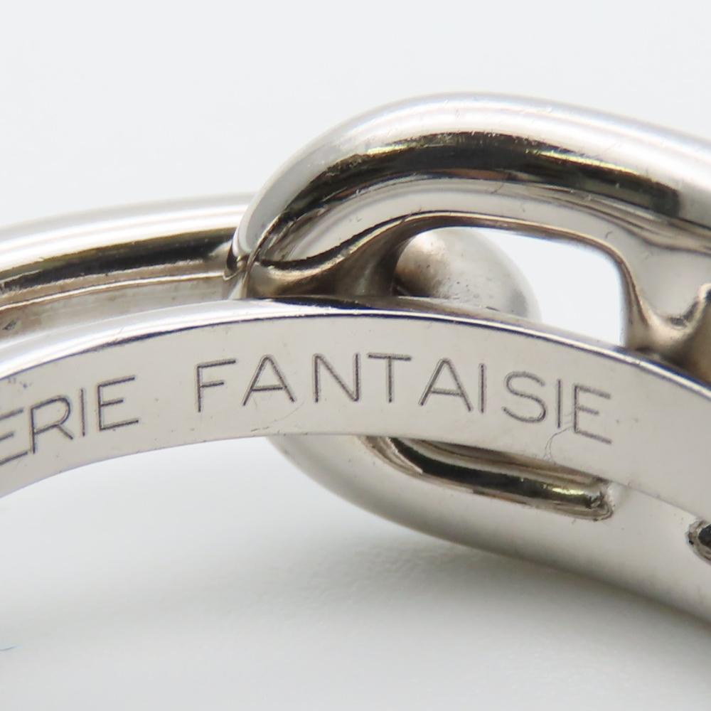 Gebrauchter HERMES Schalring ChÃ©ne Dunkel BIJOUTERIE FANTAISIE Metall 10,9g Versilbert