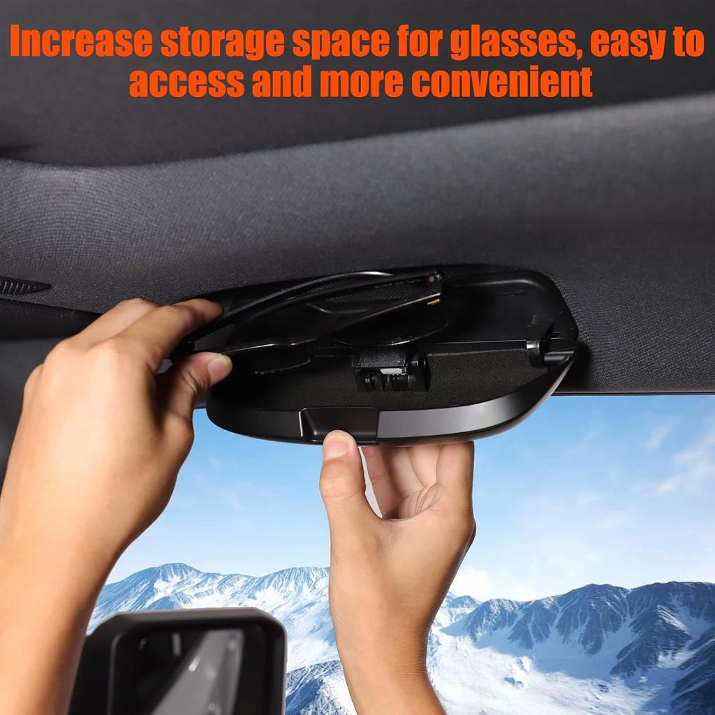 Sunglasses Holders Compatible with Toyota Land Cruiser Prado 250 J250 LC250 2024 2025, ABS Glasses Holder Sunglasses Case Storage Box Replace for