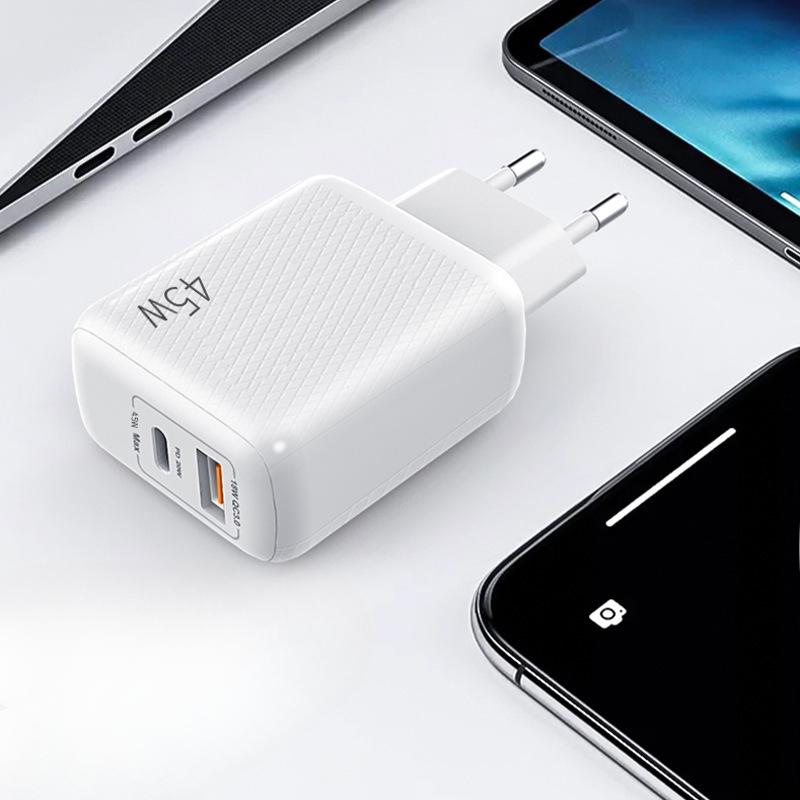 

Складной конвертер-штекер US 45W Gallium Nitride GaN зарядное устройство TYPE-C порт головка для быстрой зарядки мобильного телефона зарядное устройство