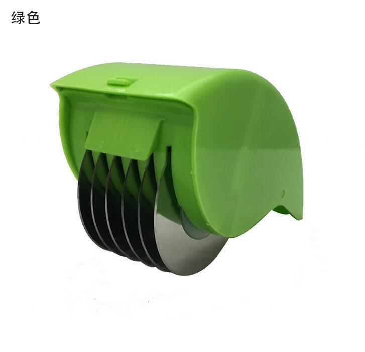 

YOMDID Multifunction Rolling Cutter Scallion Ginger Garlic Cutting Knife Vegetable Slicer Chopper Pizza Wheel Knife Kitchen Tool зелений