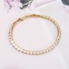 Gold, Set Zirkon Edelstein Und Diamant Voll Diamant Armband