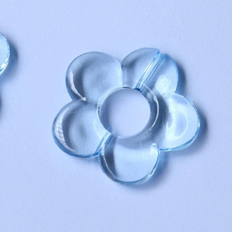 Colored Perforated Beads Hollow Flowers-Shaped Pendant DIY Clothing Accessories Earrings Hairpin Phone Shells Material