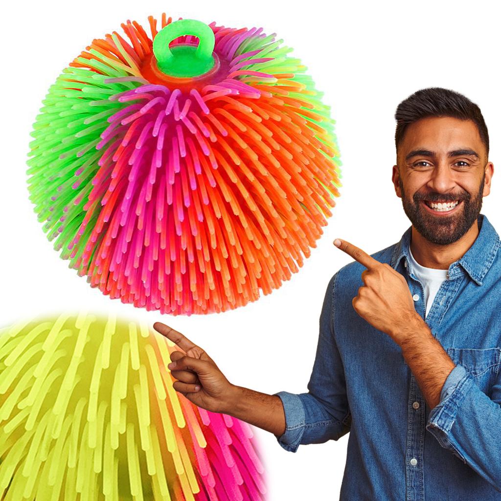 Large Stretchy Sensory Ball with Lights Rubber Stretchy Spike Ball 18cm/7.09in for Boys Girls Fun Classroom Prizes Party Favors