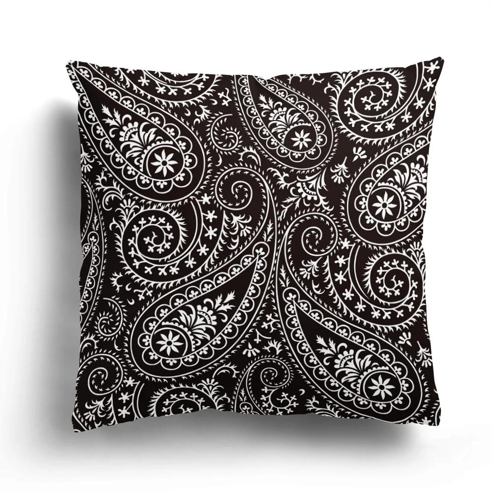 Retro Ethnic Totem Plush Pillowcase Home Sofa Cushion Cover Cartoon Pattern