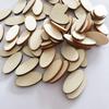100 Pieces Rustic Wooden Oval Slices Supplies Cutout Decor Wood Plaques Blank for Thanksgiving Painting Writing Party Christmas
