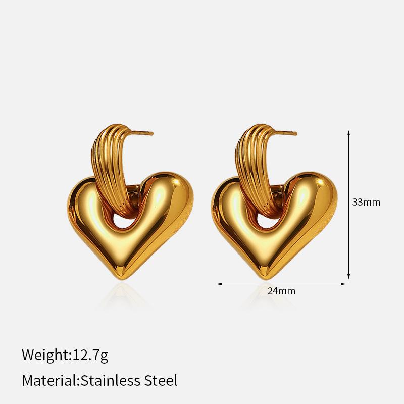 Europe United States Hot New Luxury High-End Stainless Steel Geometric Shape Earrings Multi-Style Fashion Hoop Earings