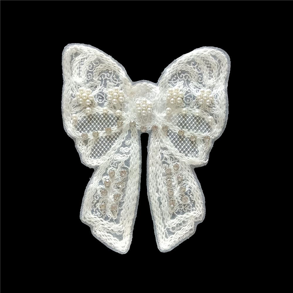 Off-White Perlen, Bohrer, Schleifen-Patch-Zubehör DIY Dekorative Kleidung, Kleid, Hut-Zubehör