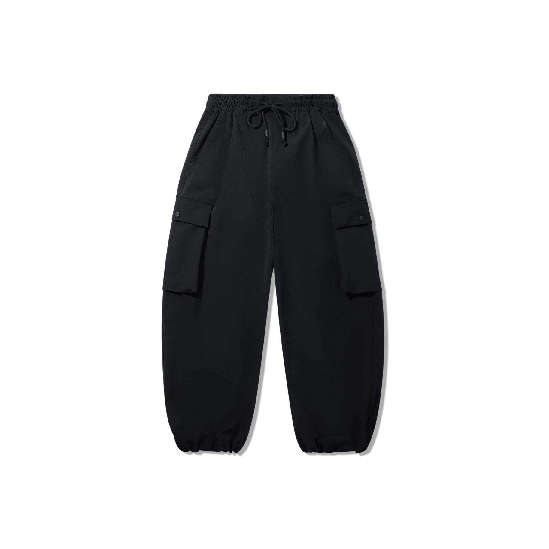 

Li Ning Серия Кунг-фу Спортивные Минималистичные Однотонные Брюки с Манжетами Свободного Покроя Повседневные Мужские брюки AKXV347-1 S