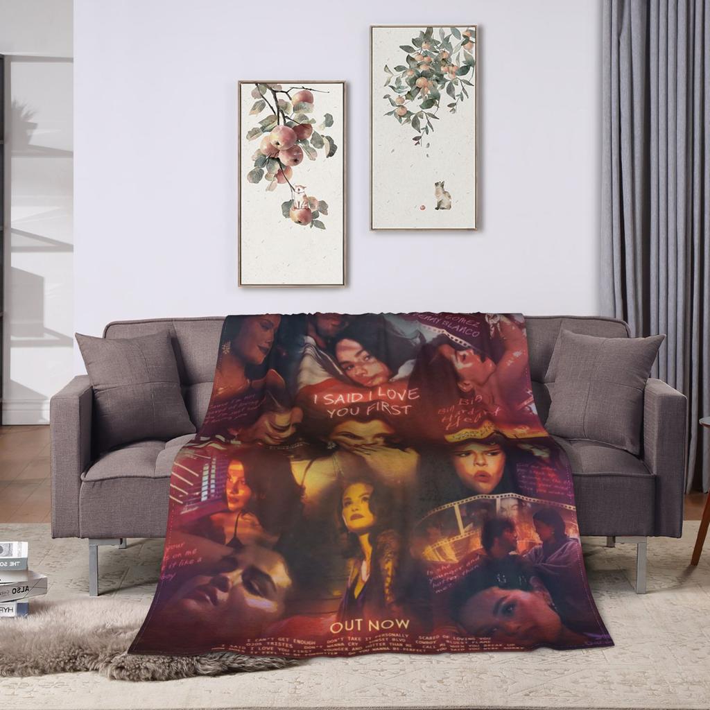 Singer Selena Gomez I Said I Love You First Blanket  Warm Soft For Home Decor Decorative Flannel Bedspread Bed Cover