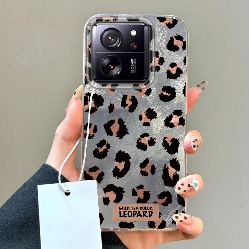 

Розовый Черный Леопардовый Принт Узор Чехол для Телефона для Xiaomi 13T 14T 11 Lite NE Poco X5 M6 Pro X6 X7 X3 Pro NFC C65 C61 M5S TPU Чехол Xiaomi 11 Lite 5G белый