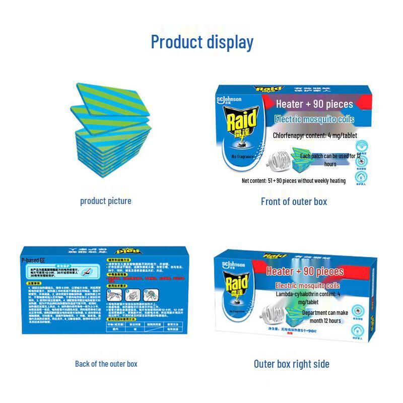 RAID Duftfreie elektrische Mückenabwehrmatte & Heizgerät-Set