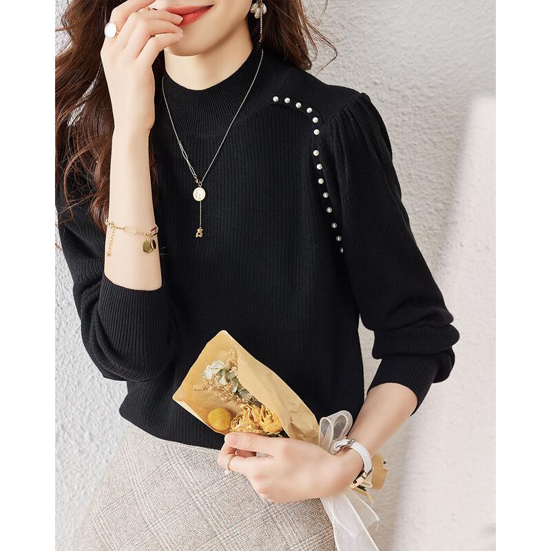 Firstview Women's Urban Casual Round Neck Long Sleeve Sweater