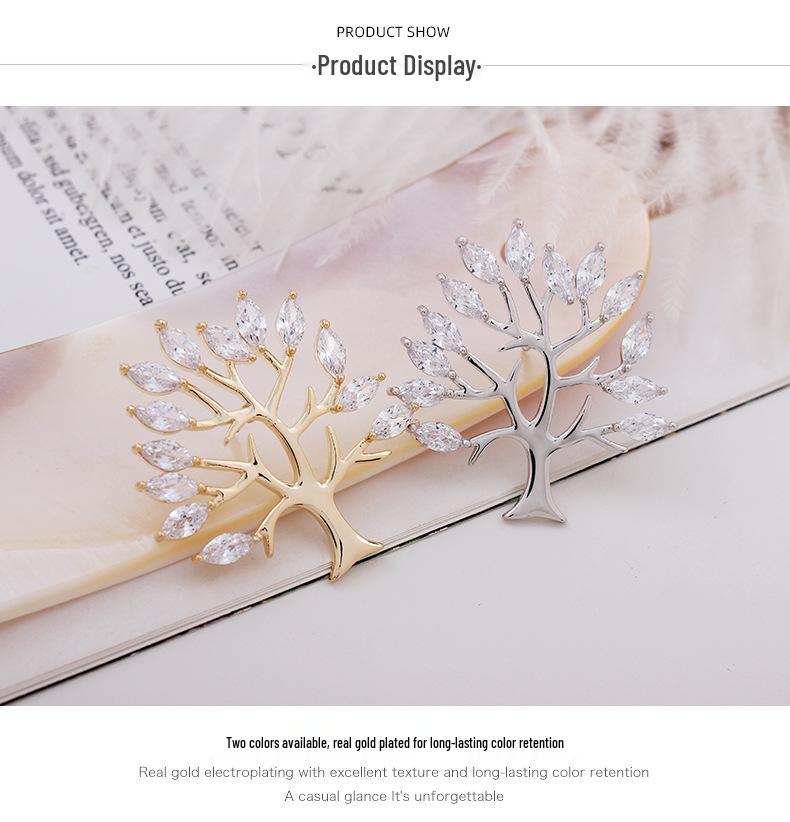 Luxury Zirconia Brooch: Fashionable Unisex Corsage with Anti-Exposure Lapel Buckle
