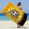 Soccer Goal Game Beach Towel Patterned Sunscreen And Windproof Suitable For Swimming Pool Camping Travel Blanket