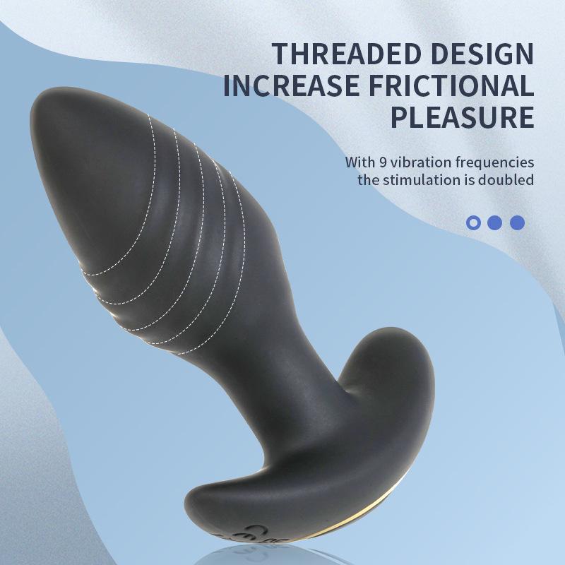 Wireless Remote Control Rotating Vibrating Silicone Anchor Anal Plug