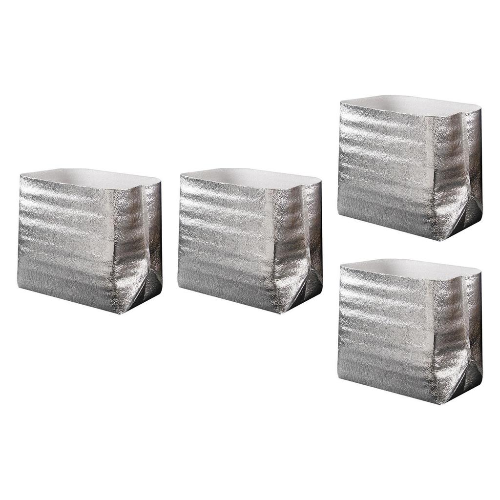 4Pcs Foil Insulation Bags Self- Seal Pouch Liner for Cold and Food