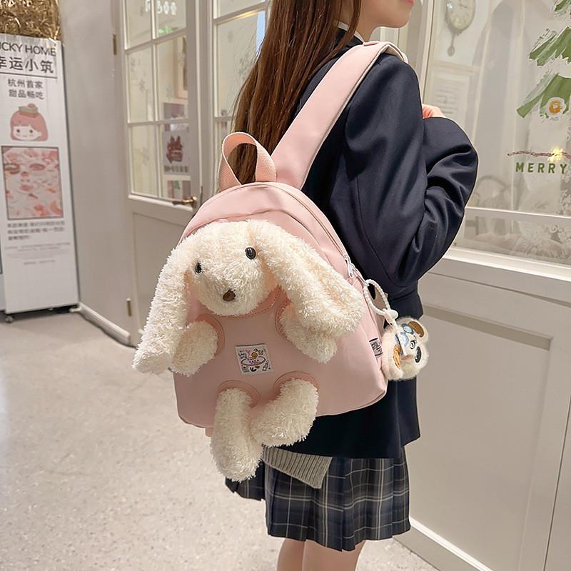 Cute Small Nylon Casual Backpack For School And Travel With Zipper Closure And Inner Phone Pocket