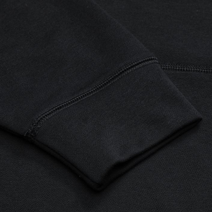 FILA Classic Loose Kangaroo Pocket Casual Letter Hoodie Long Sleeve Sweatshirt Women sweatshirt Black F11W249215F-BK