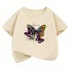 Vintage Butterfly TShirt Printed T Shirt Girls Summer Clothes Short Sleeve Tops TShirts Cute Girls Clothing