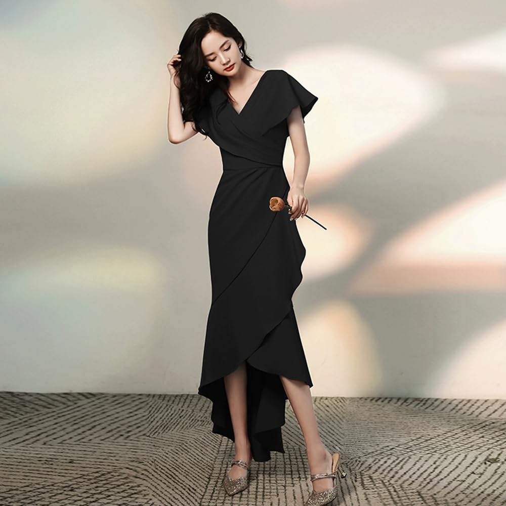 BaiFuFen Party Long Tight Wedding Reunion Elegant Slimming Concert Reception Recital Dress Women's Dress, Dress, V-Neck, Fit, Sleeveless, Dress,