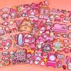 6pcs Cute Cartoon Double layered 3D Stickers Kuromi Melody Stickers DIY Decoration Laptop Phone Fridge Large Bubble Sticker toy