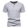 Fashion Men's Summer Short Sleeve Solid Colour Casual Slim Fit Stretch Bottom Shirt