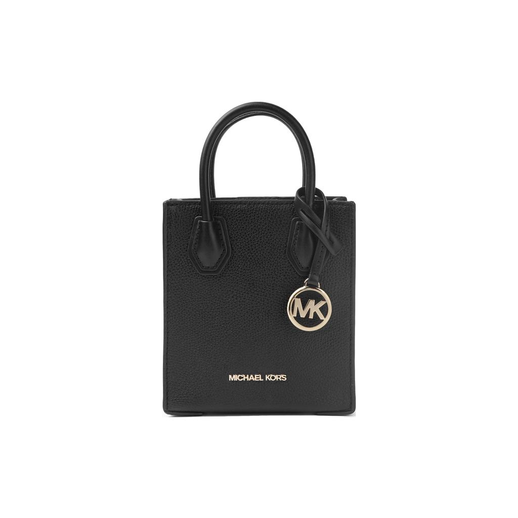 MICHAEL KORS Mercer Cow Leather Handbag Mini Women's Black 35S1GM9T0L-BLACK