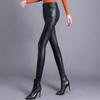 2023 Women's High Waist Leather Base Layer Pants - Autumn/Winter Korean Style, Slimming & Thickened