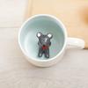 400ML Ceramic Mugs Creative Cute Cartoon Stereo Animal Milk Coffee Cups Couple Cups of Household Drinking Water Supplies