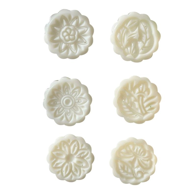 Ice Skin Pastries Mold Hand Pressed Mooncakes Mold Round Bean Pastes Cake Molds Plastic Dessert Mould for Cooking Lover