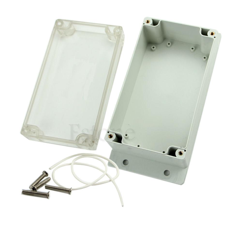 ABS plastic case grey waterproof electronic project box DIY case with ears waterproof case instrument box electrical supplies