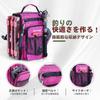 Goture Fishing Backpack with 3 Portable Tackle Single Shoulder Fishing Bag with Rod 900D Oxford Fabric Carp Tackle Durable Oxford Camping Bright