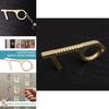 Safety And Health Focused Contactless Handle Key Opener In Golden Alloy