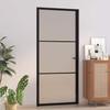 VidaXL Interior Door 93x201.5 Cm Black Frosted Glass and Aluminum 350554