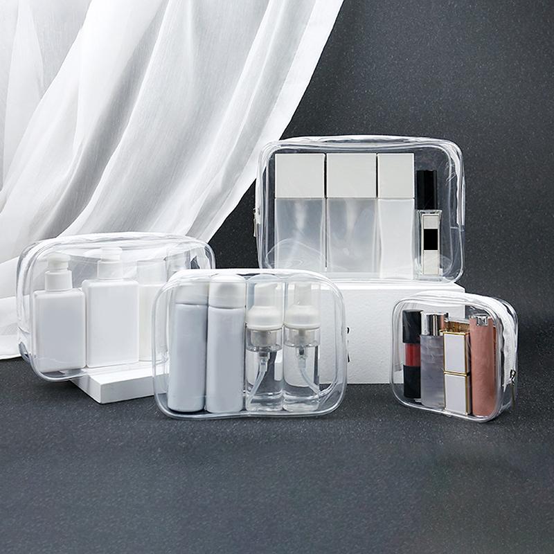 Transparent Pvc Bags Travel Organizer Clear Makeup Bag Beautician Cosmetic Bag Beauty Case Toiletry Bag Make Up Pouch Wash Bags