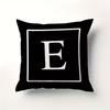 Minimalist Letter Pillow Cover Single Alphabet Print Cushion Case Personalized Initial Decor Pillow for Home  Dorm