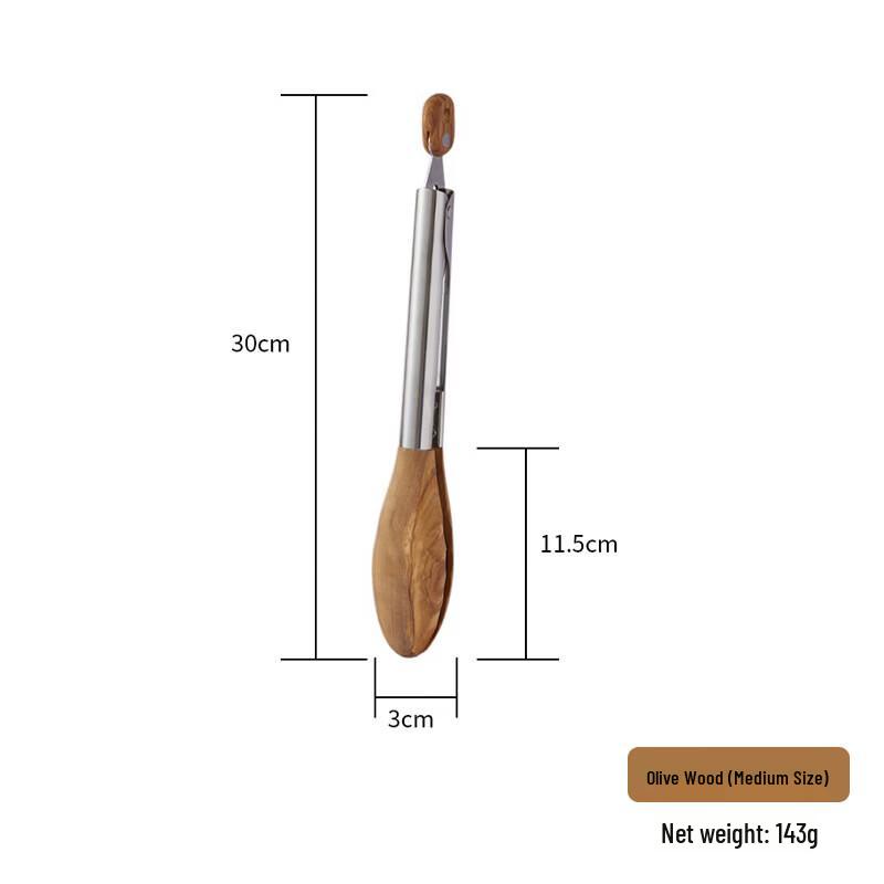 

Premium Olive Wood & Stainless Steel Food Tong