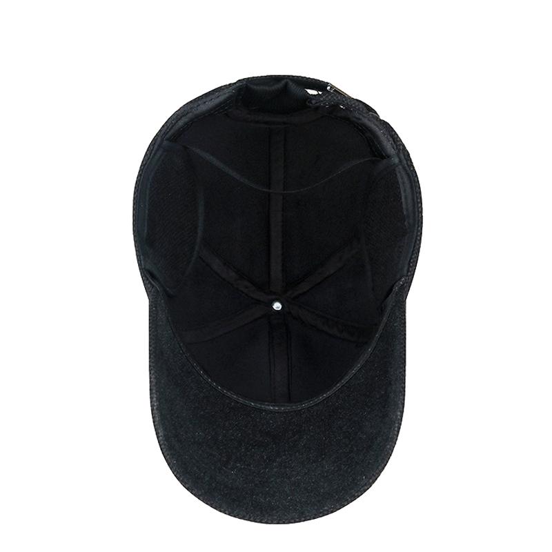 Mens Winter Warm Baseball Cap with Ear Flaps Windproof Dad Hat