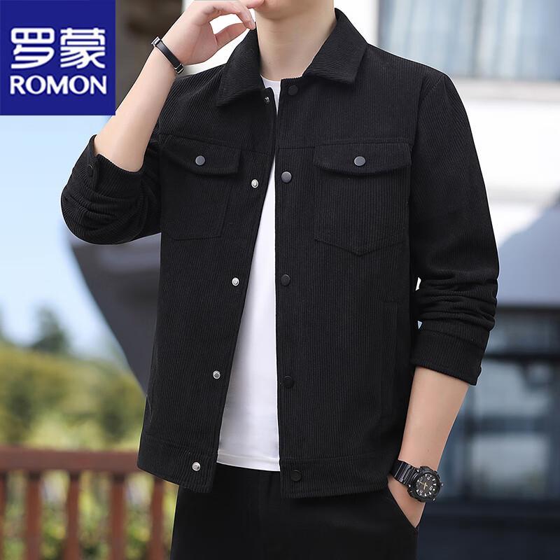 ROMON Men's Casual Lapel Jacket