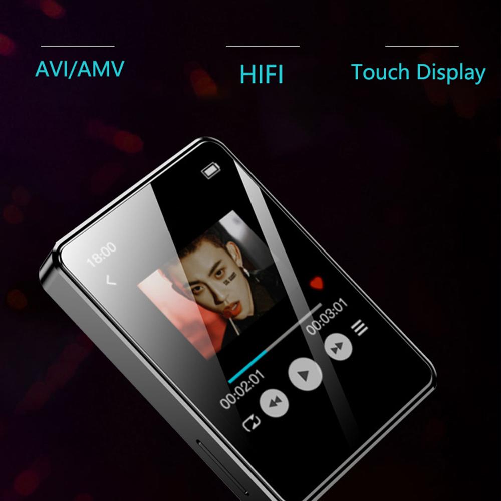 Portable MP3 Player Bluetooth 5.0 Music Stereo Speakers Mini Recording MP4 Video Playback with LED Screen FM Radio