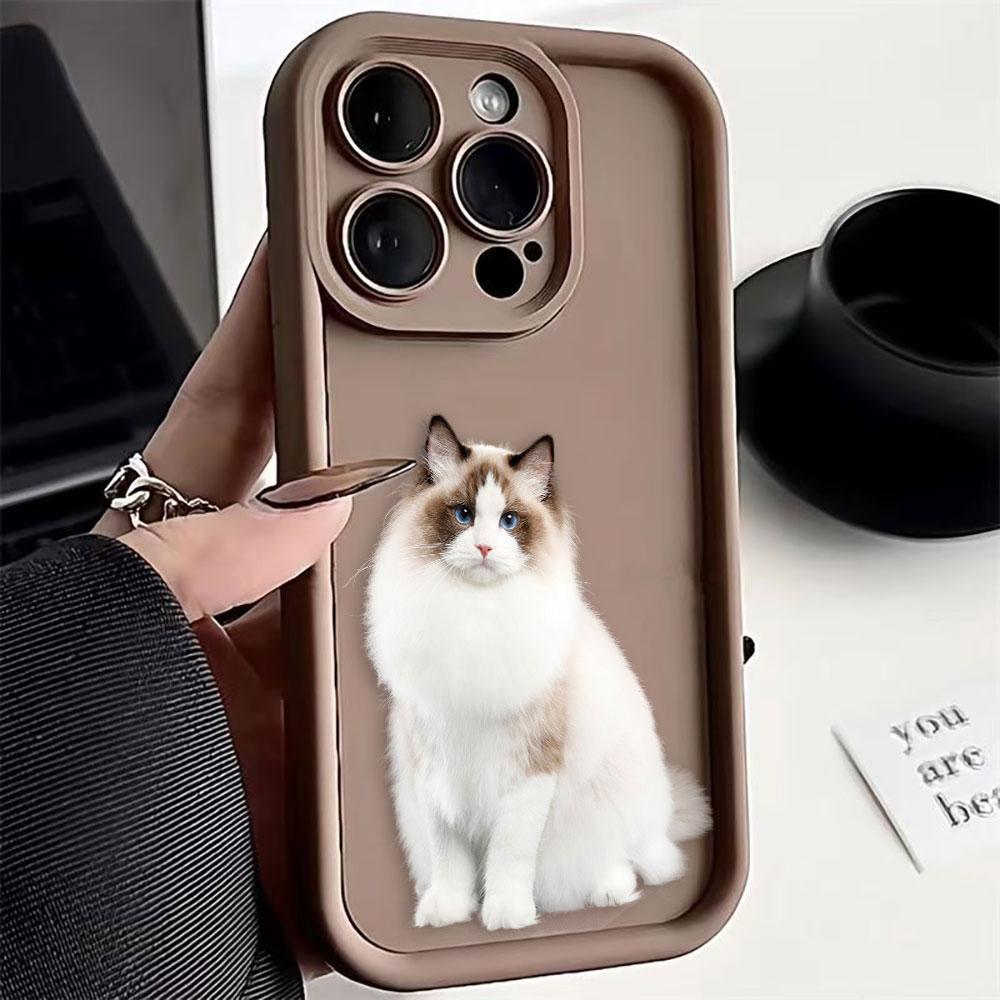 

White Grey Cat Ragdoll Phone Case For Xiaomi POCO X8 F8 F7 ULTRA F5 F4 F3 C40 M6 M7 X3 X4 GT X5 X6 X7 PRO DIY Shell Case Cover XiaomiPOCOX55G