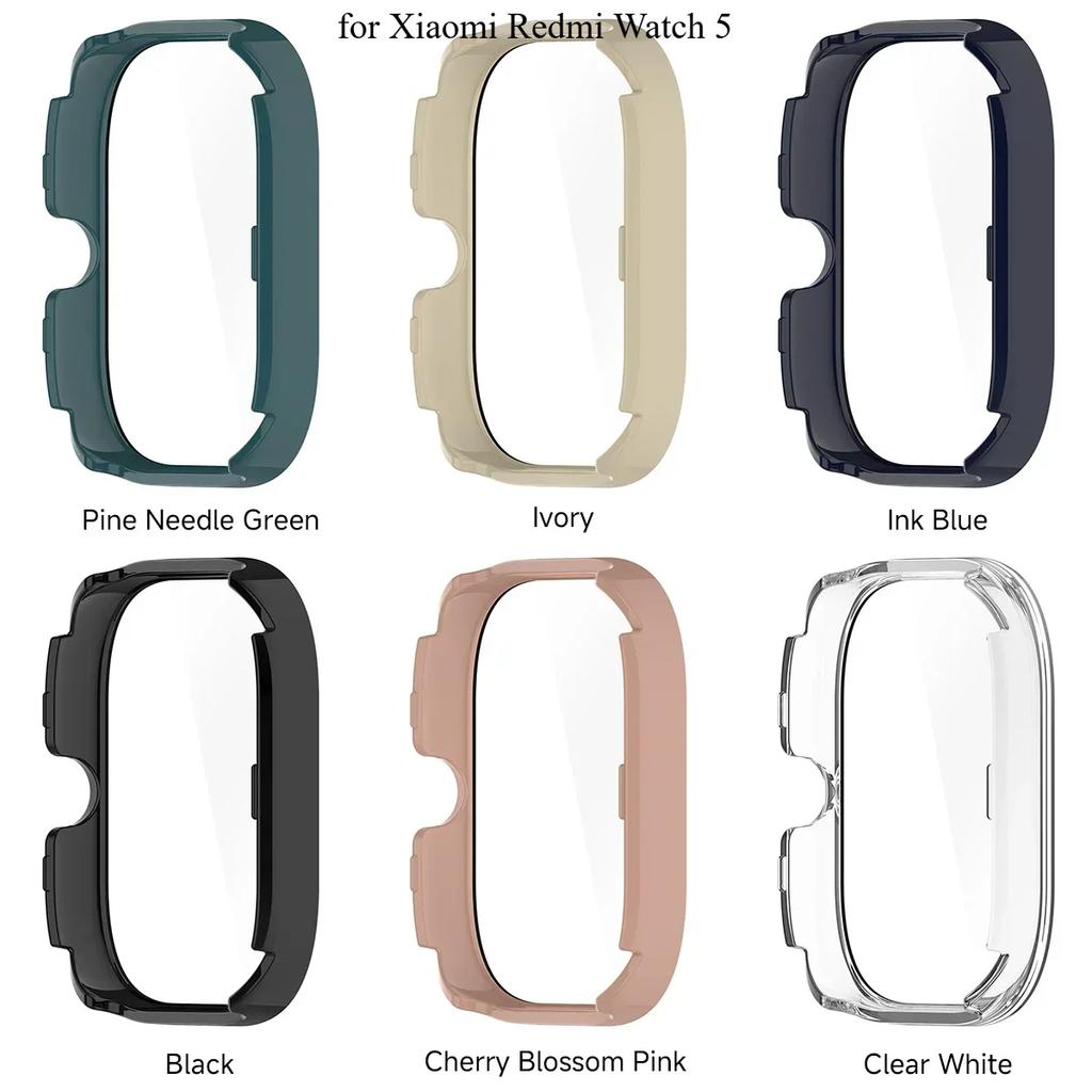 Tempered Glass+PC Case For Xiaomi Redmi Watch 5 Active/Lite Cover Hard Screen Protector Watch BUMPER Cases For Redmi Watch 5
