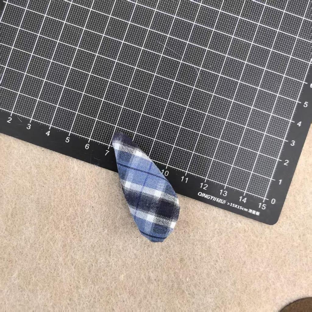 Korean Retro Blue Plaid Fabric Hair Clip for Women - Stylish Bangs & BB Side Clip for Flyaways
