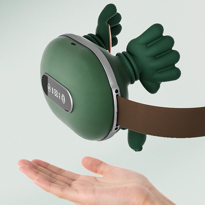 Nackenmassagegerät mit echter Handsimulation, kabellos, tragbar, Nacken- und Rückenmassagegerät, 4D-Knetmassage-Design zur Schmerzlinderung