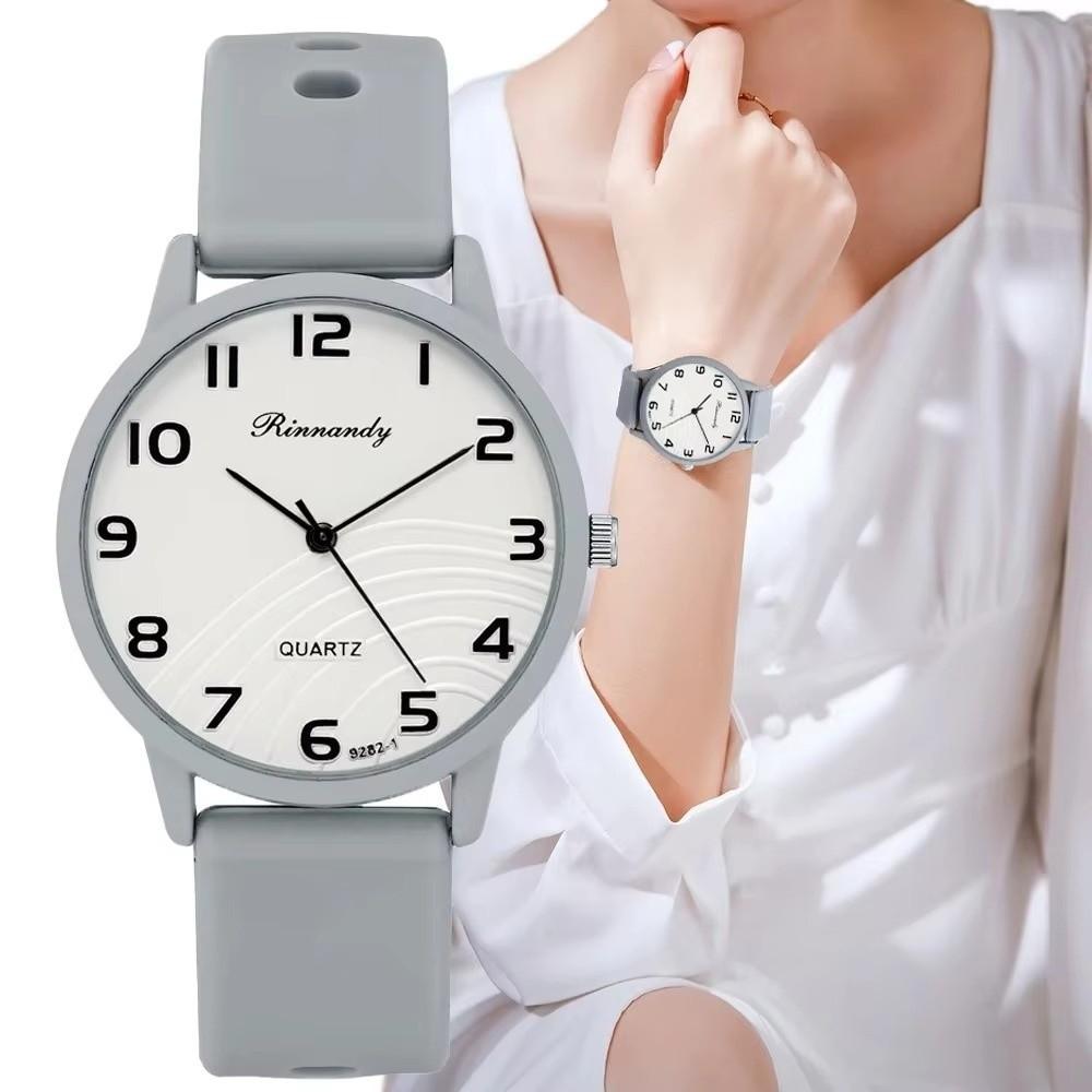 Arabic Dial Ladies Quartz Watch Silicone Band Clock Wristwatches Women Watches Student Couple Gift