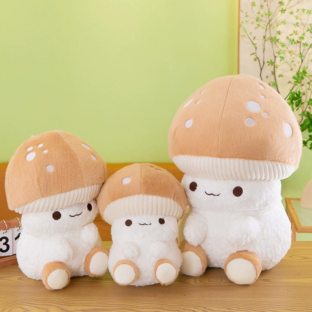 Compact Giant Mushroom Plushie Soft Fabric For Unique Entertainment Venue Compact And Adorable Mushroom Pillows