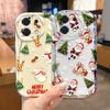 Santa Claus Snowman Christmas Gifts Phone Case for Redmi Note 13 12 11 ProPlus 10 9 Pro 14C 13C 12C 11S 10A K70 TPU Liquid Cover