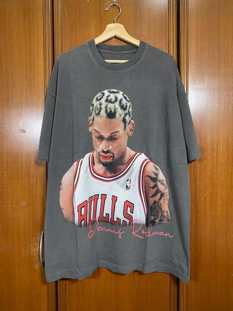 New Dennis Rodman Shirt, Dennis Rodman Charcoal Cotton T-shirt Unisex XXL